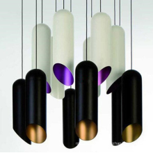 Nordic cylinder aluminum Black or White pendant lamp for living room